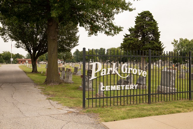 Park Grove Cemetery entrance