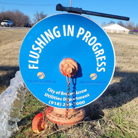 flushing fire hydrant sign