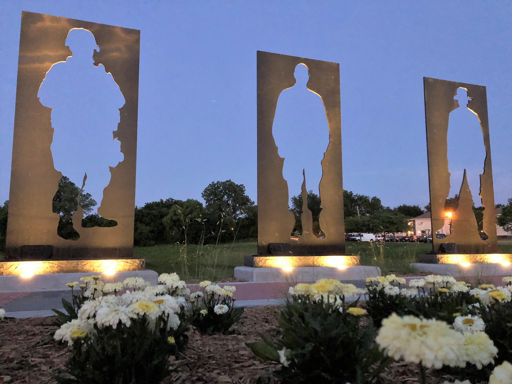 War at Home Memorial at night