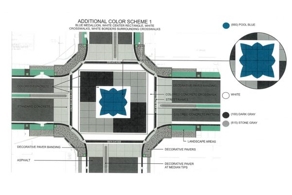 New Orleans and Elm Intersection Color Scheme