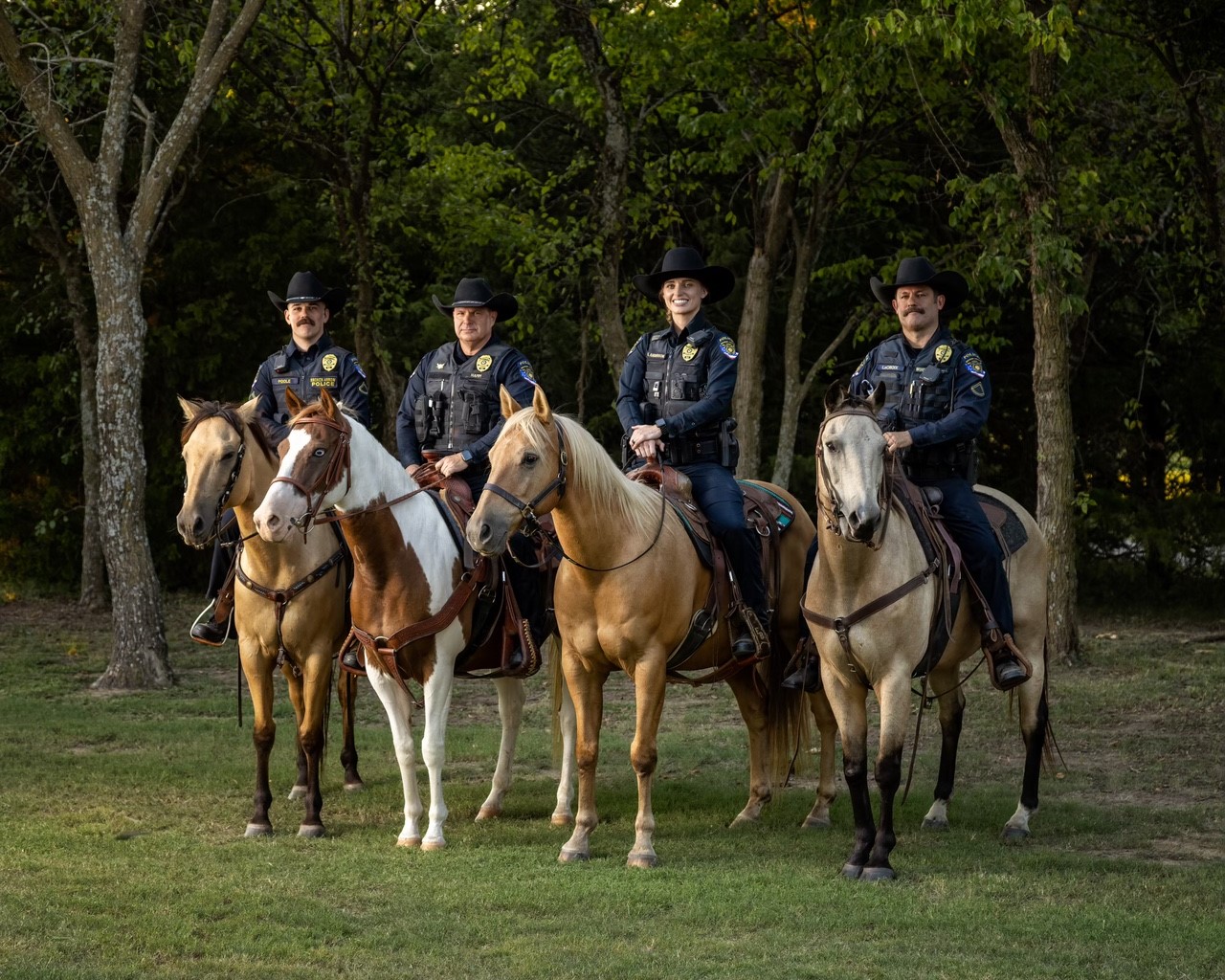 Broken Arrow Police Department officers on horseback