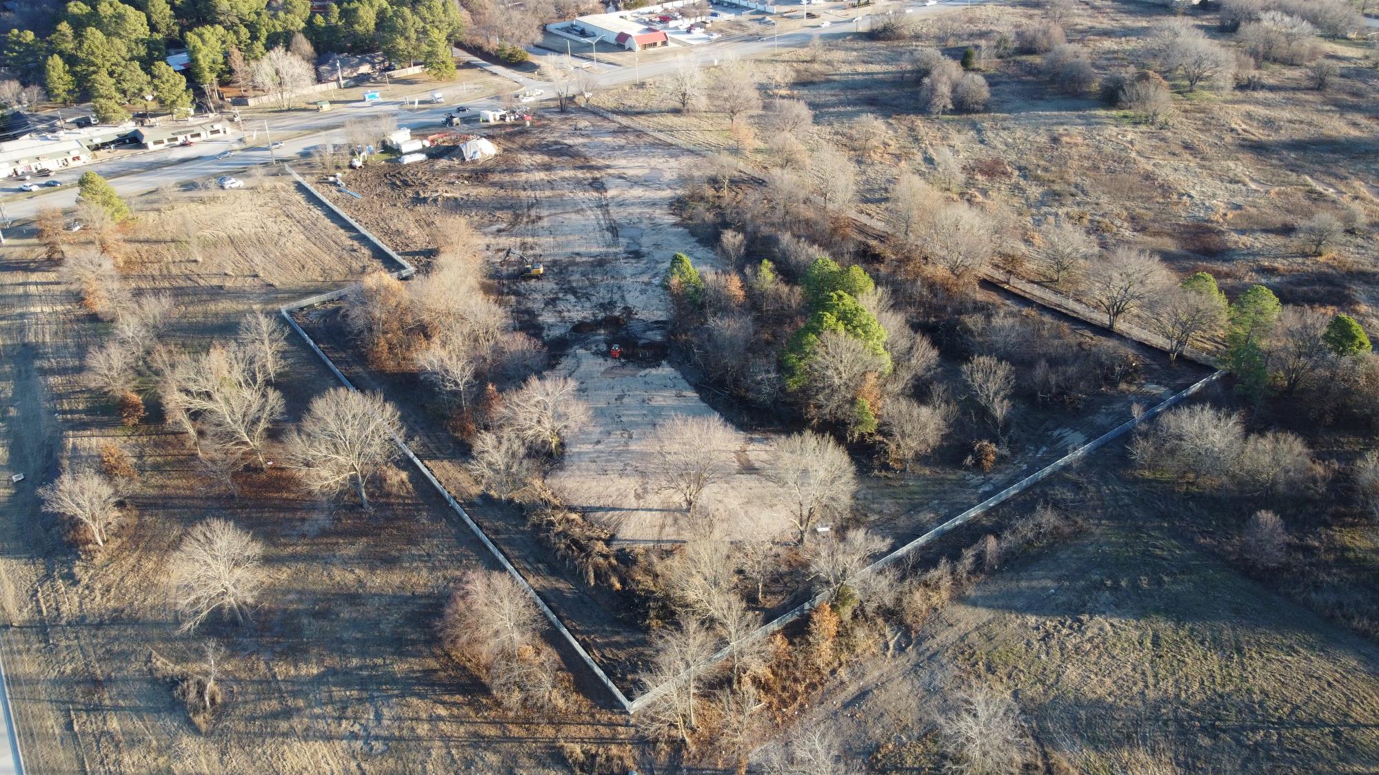 Aerial view of the EPA site in east Broken Arrow in December 2022