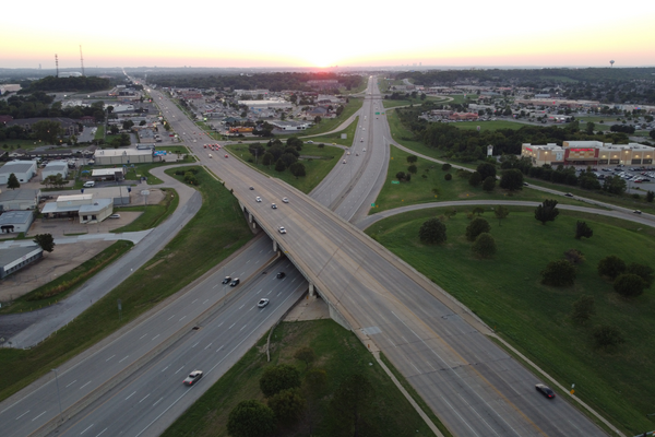 Broken Arrow looking west from 71st and BA Expressway