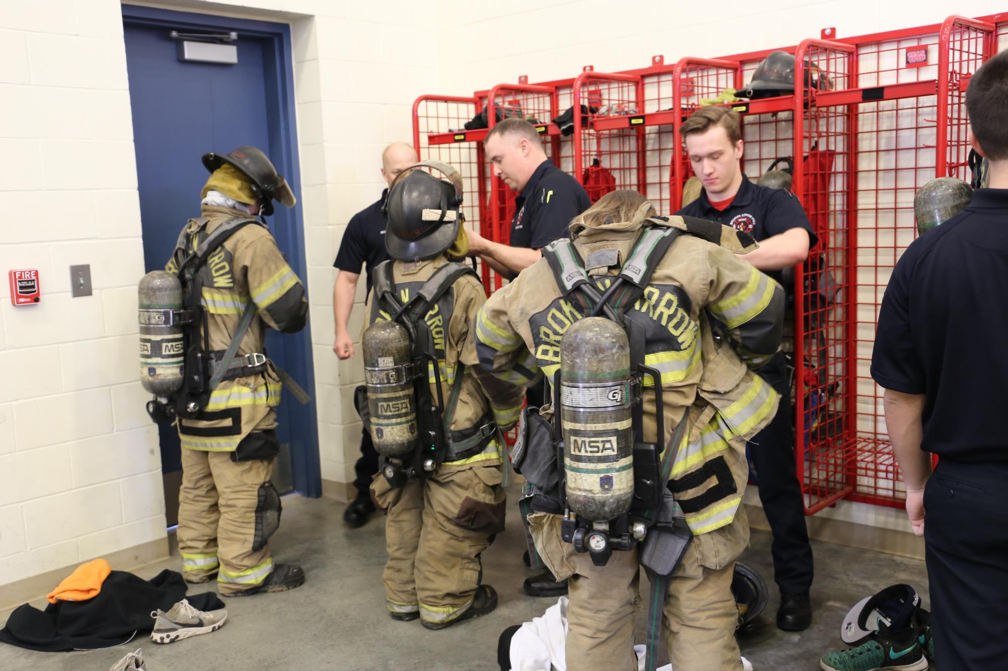 BAFD students put on gear