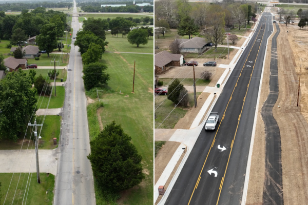 Before and After view of New Orleans Street between 209th and 215th east avenue