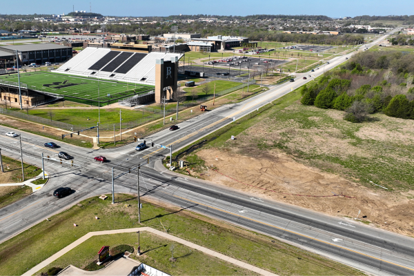 Intersection of Albany Street and County Line Road before improvements project 