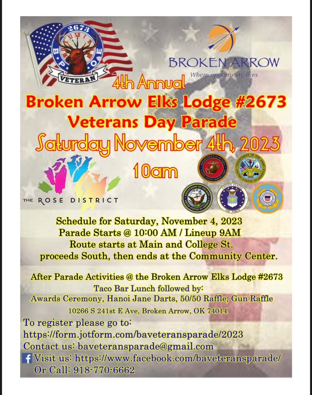 2023 Veterans Parade Flyer