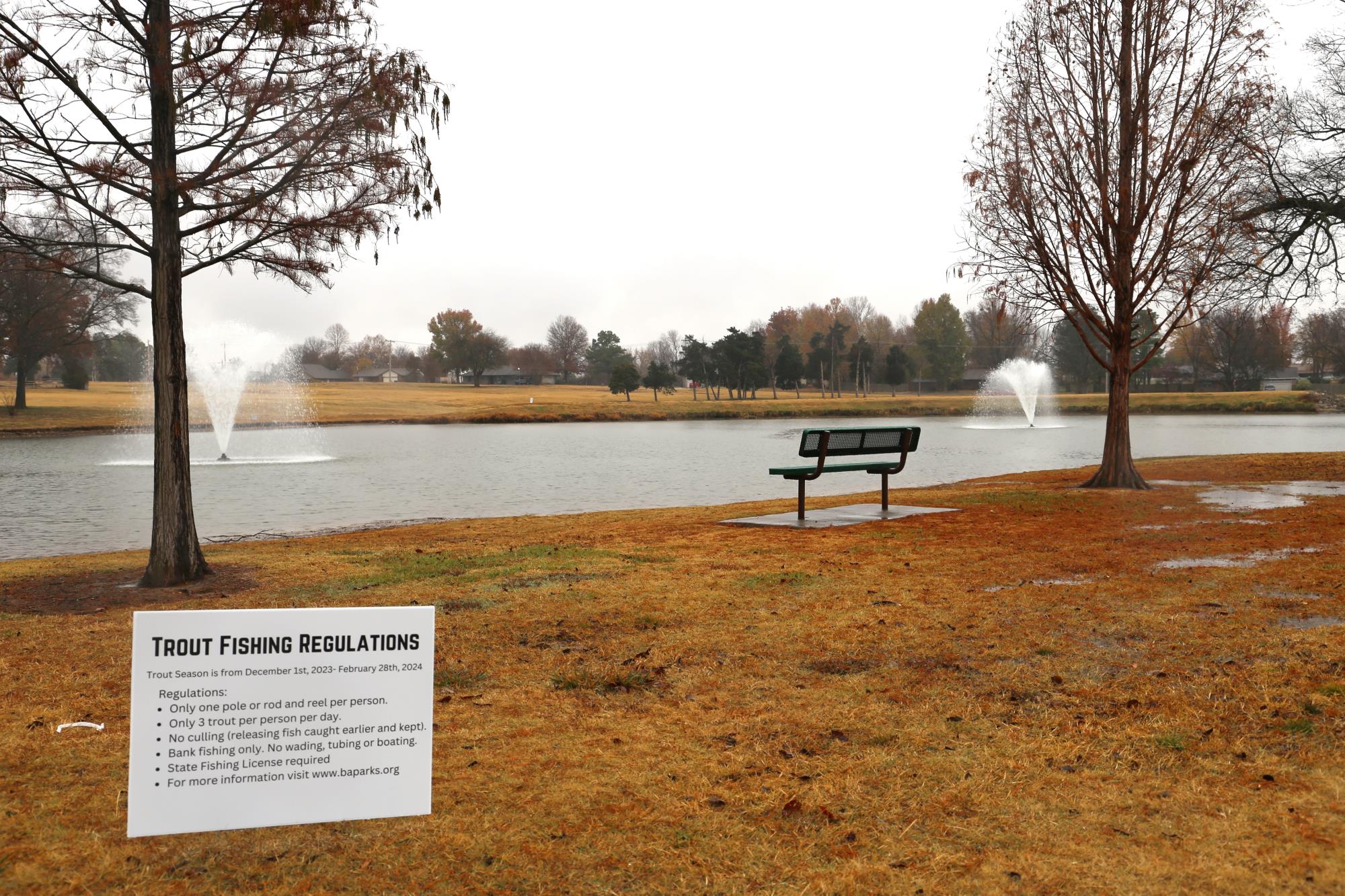 Trout Fishing regs Anderson Pond