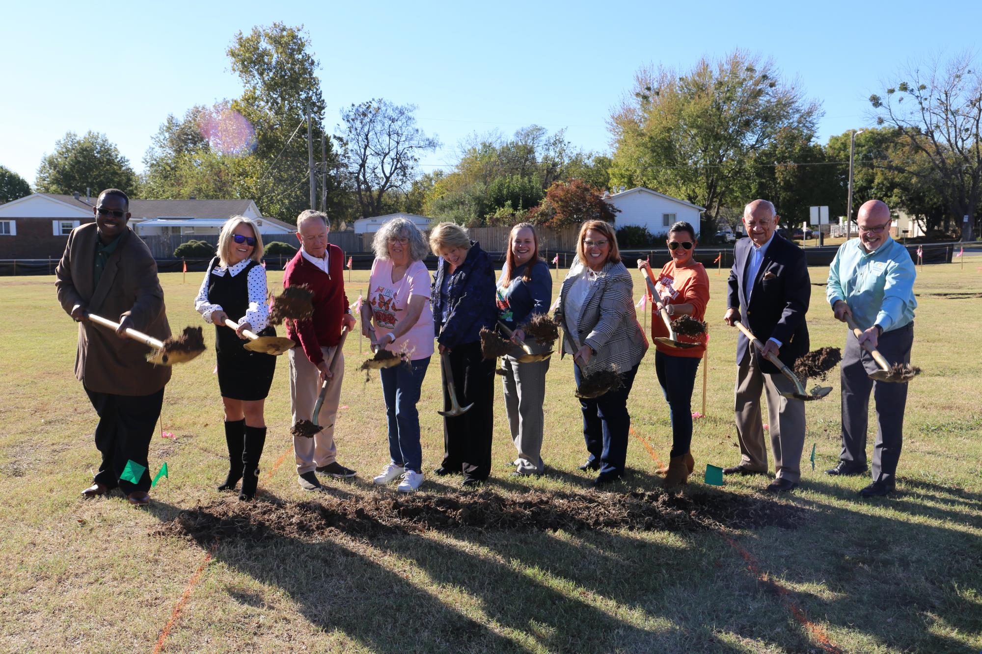 turning dirt at garden groundbreaking 2